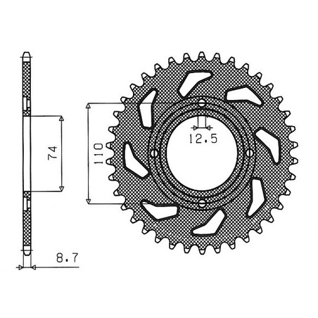 541240139 Yamaha XS 1976+ SGR - SPROCKETS
