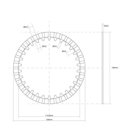 741500 KUPPLUNGS-EINSCHEIBENDICHTUNG Yamaha XP T Max 2008+ FCC