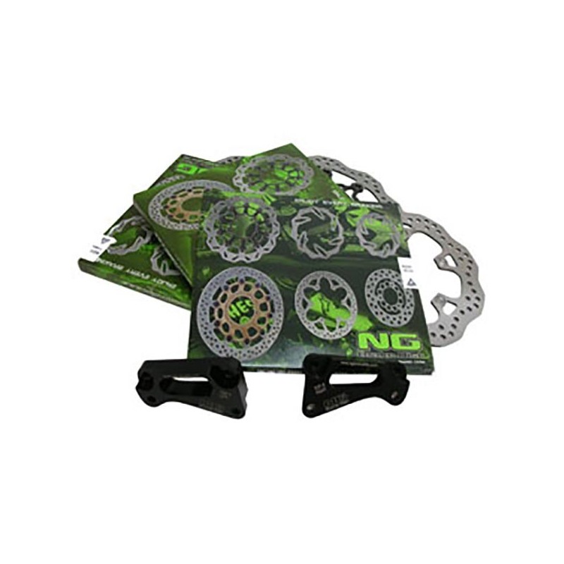 KITTMAX FRONT BRAKE DISC INCREASED RIGHT-LEFT + BRACKETS + REAR. Yamaha XP T Max 2008+ NG