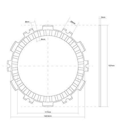 741501 JOINT MONODISQUE EMBRAYAGE Yamaha XP E A T Max ABS 2017+ FCC