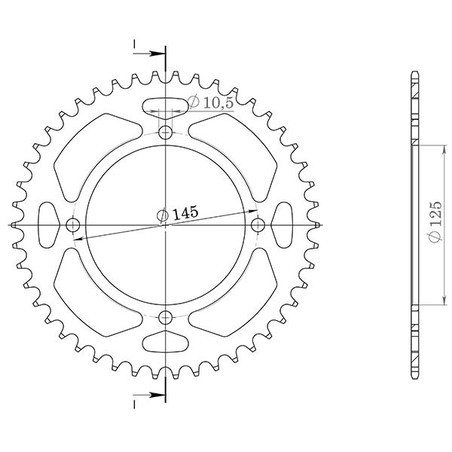 541350539 CORONA S AL P520-D39 Yamaha XT Z Tener 1983+ SGR - SPROCKETS