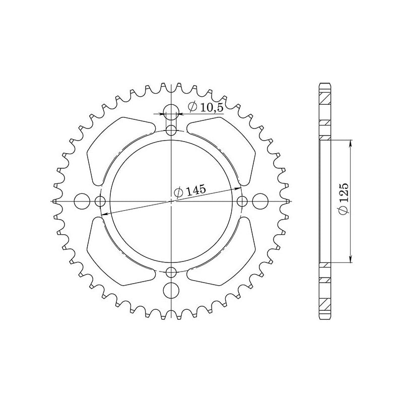 541250539 CORONA S AC P520-D39 Yamaha XT Z Tener 1983+ SGR - SPROCKETS