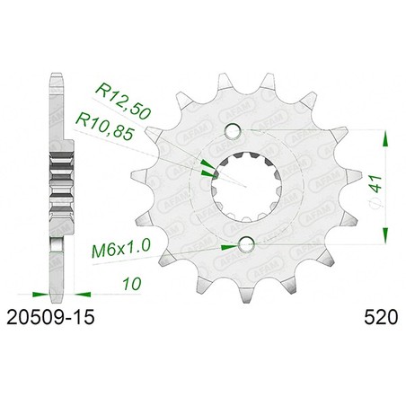 20509:15 PIGNONE AFAM S+2 AC P520-D15 Yamaha MT03 2005+ AFAM