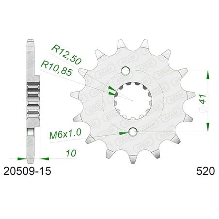 20509:15 PIGNONE AFAM S AC P520-D15 Yamaha XT Z Tener 2008+ AFAM