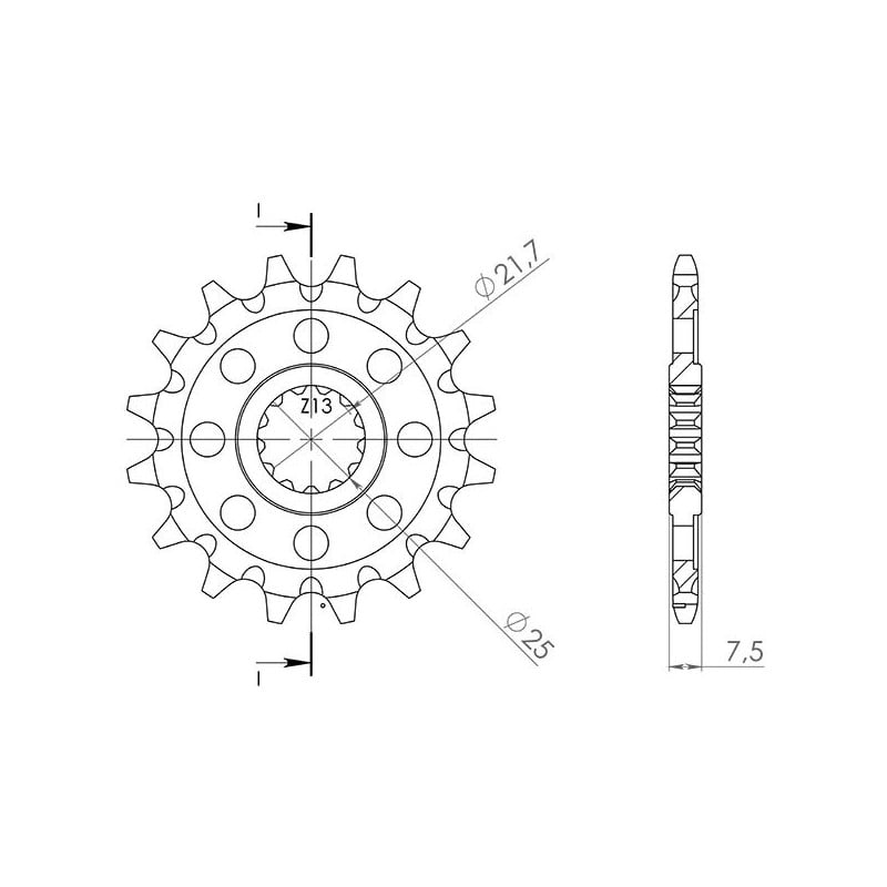 542160116 PIGNONE S+2 AC P520-D16 Yamaha XTZ Super T N R 1989+ SGR - SPROCKETS