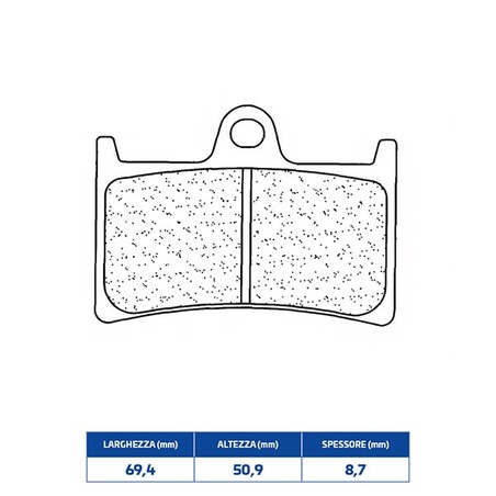 2361A3+ PLAQUETTE DE FREIN AVANT DX-SX 2361A3+ Yamaha FZ8N 2011+ CL BRAKES