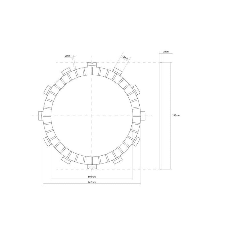 741351 CLUTCH SINGLE DISC GASKET Yamaha FZ8 S Fazer 2011+ FCC
