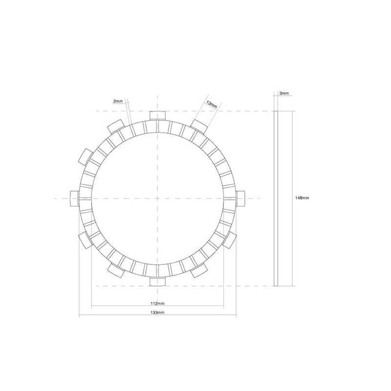 741388 SPRZĘGŁO JEDNOTARCZOWE Z OZDOBĄ Yamaha FZR Genesis 1990+ FCC