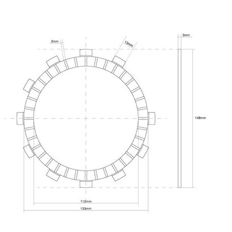 741388 JOINT MONODISQUE EMBRAYAGE Yamaha FZR Genesis 1993+ FCC