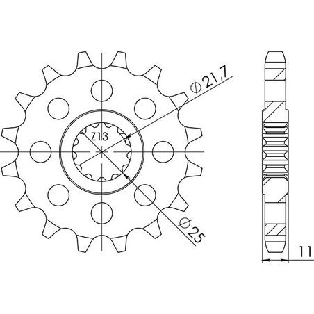 542160216 PIGNONE M AC P530-D16 Yamaha FZR Genesis 1987+ SGR - SPROCKETS