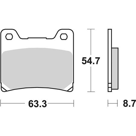 555DCC PLAQUETTE DE FREIN AVANT 555DCC Yamaha FJ 1986+ SBS