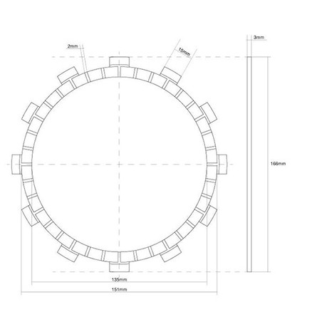 741364 SPRZĘGŁO JEDNOTARCZOWE Z OZDOBĄ Yamaha FJ ABS 1991+ FCC