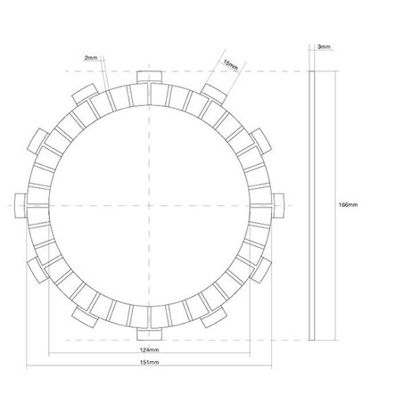 741459 KUPPLUNGS-EINSCHEIBENDICHTUNG Yamaha XTZ Super T N R 2014+ FCC