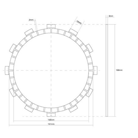 741466 SPRZĘGŁO JEDNOTARCZOWE Z OZDOBĄ Yamaha XTZ Super T N R 2010+ FCC