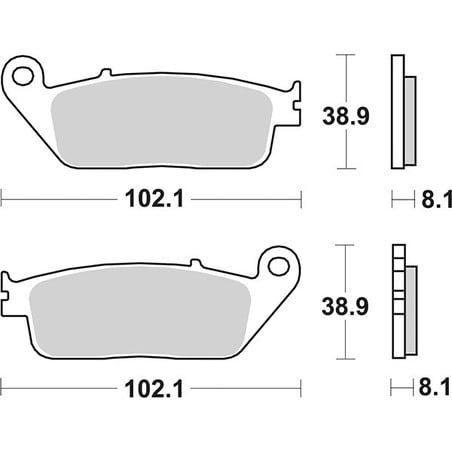 627RST FRONT BRAKE PAD 627RST Zontes G1 125 2023+ SBS
