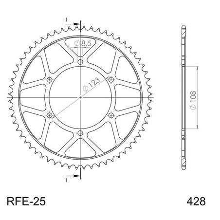 540003460 CORONA S AC P428-D60 Aprilia E5 2017+ SGR - SPROCKETS