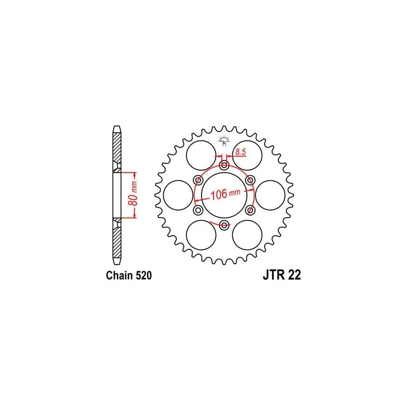 543520449 CORONA S AC P520-D49 Aprilia RX 2008+ SGR - SPROCKETS