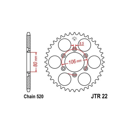 543520449 CORONA S AC P520-D49 Aprilia RX 2008+ SGR - SPROCKETS
