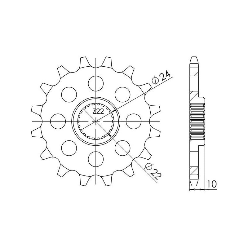 546130115 PIGNONE S AC P520-D15 Aprilia ETX 1985+ SGR - SPROCKETS