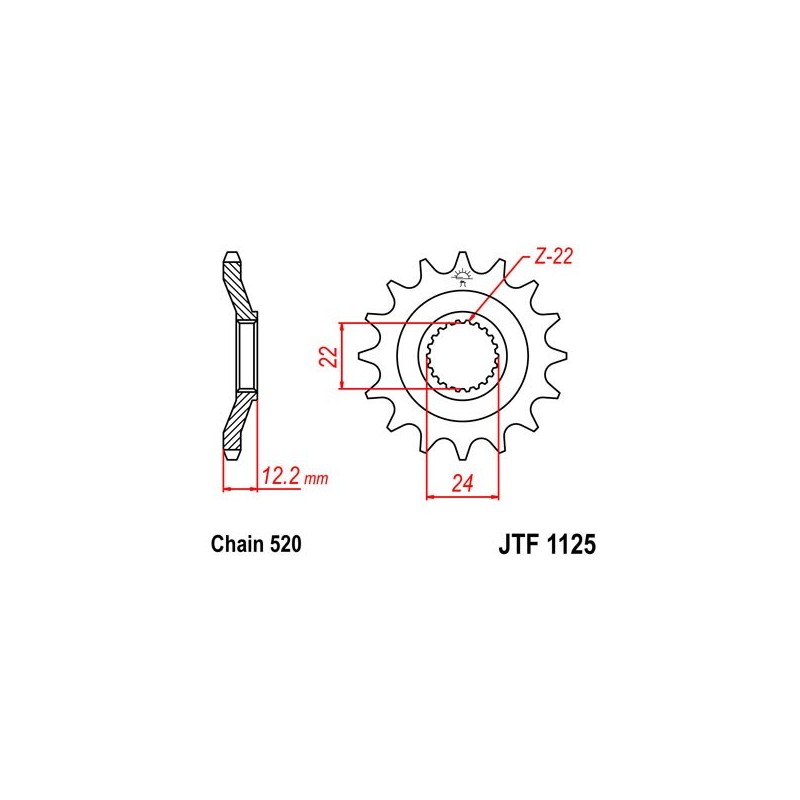 546130217 PIGNONE S+2 AC P520-D17 Aprilia ETX Tuareg 1988+ SGR - SPROCKETS