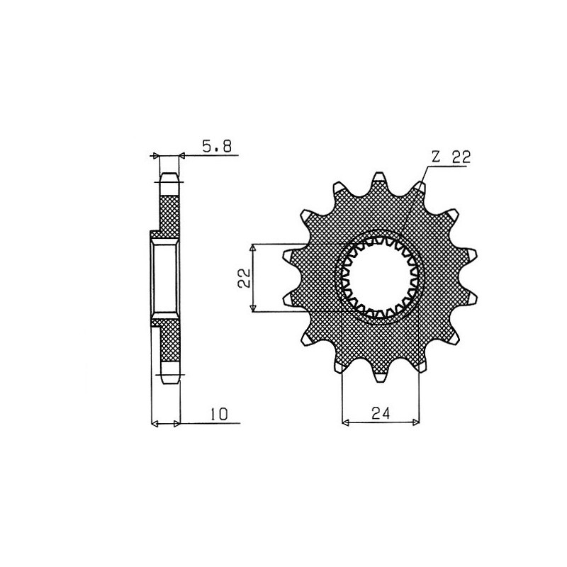 546130116 PIGNONE S AC P520-D16 Aprilia Stark 1995+ SGR - SPROCKETS