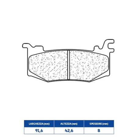 1282XBK5 FRONT BRAKE PAD DX-SX 1282XBK5 Aprilia RSV4 Factory SE 09 E5+ 2025+ CL BRAKES