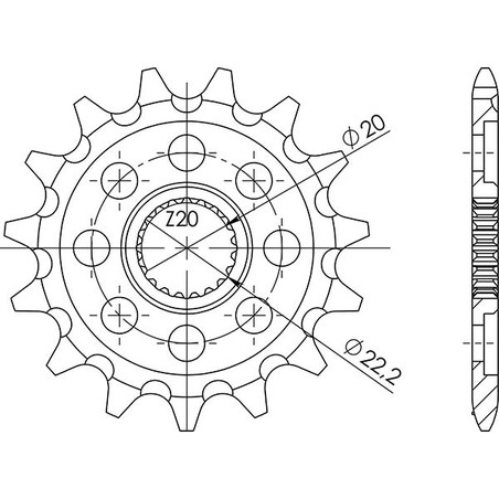 542130913 PIGNONE S AC P520-D13 Benelli BN 251 2016+ SGR - SPROCKETS