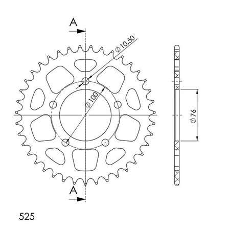 549367136 Benelli TNT CAF Racer 2005+ SGR - SPROCKETS