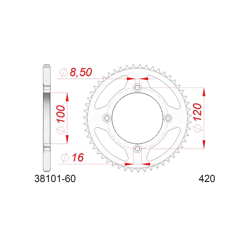 543810160A CORONA AFAM S AC P420-D51 Betamotor RR Motard 2019+ AFAM
