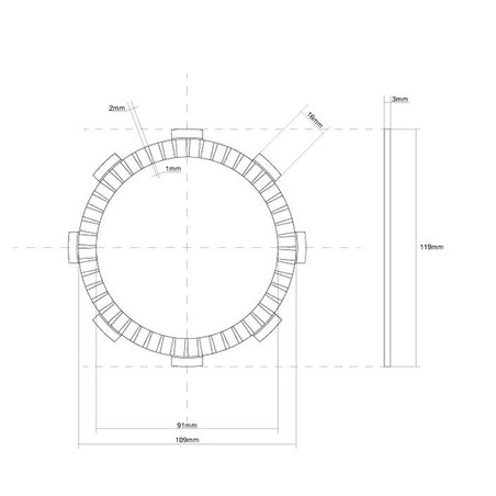 741139 JOINT MONODISQUE EMBRAYAGE Betamotor RE 2008+ FCC