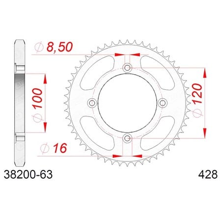 38200:63 CORONA AFAM S AC P428-D63 Betamotor RR R 4T LC 2021+ AFAM