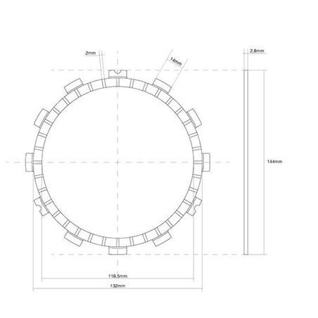 VP-3071 FRIZIONE DISCO SINGOLO GUARNITO Betamotor RR Enduro 2T 2018+ FCC