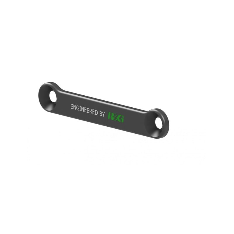 BLP0105BK-RED R&G Placchette copri fori poggiapiedi posteriori (lato SX, nero, con logo rosso), Kawa