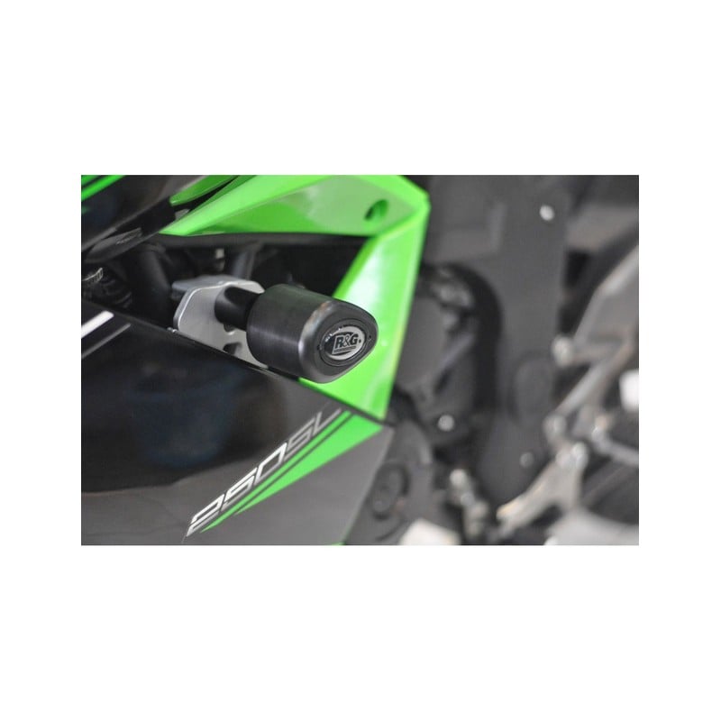 CP0381BL R&G Tamponi / protezioni telaio tipo Aero no-cut sliders telaio - Kawasaki Ninja 125 / Ninj