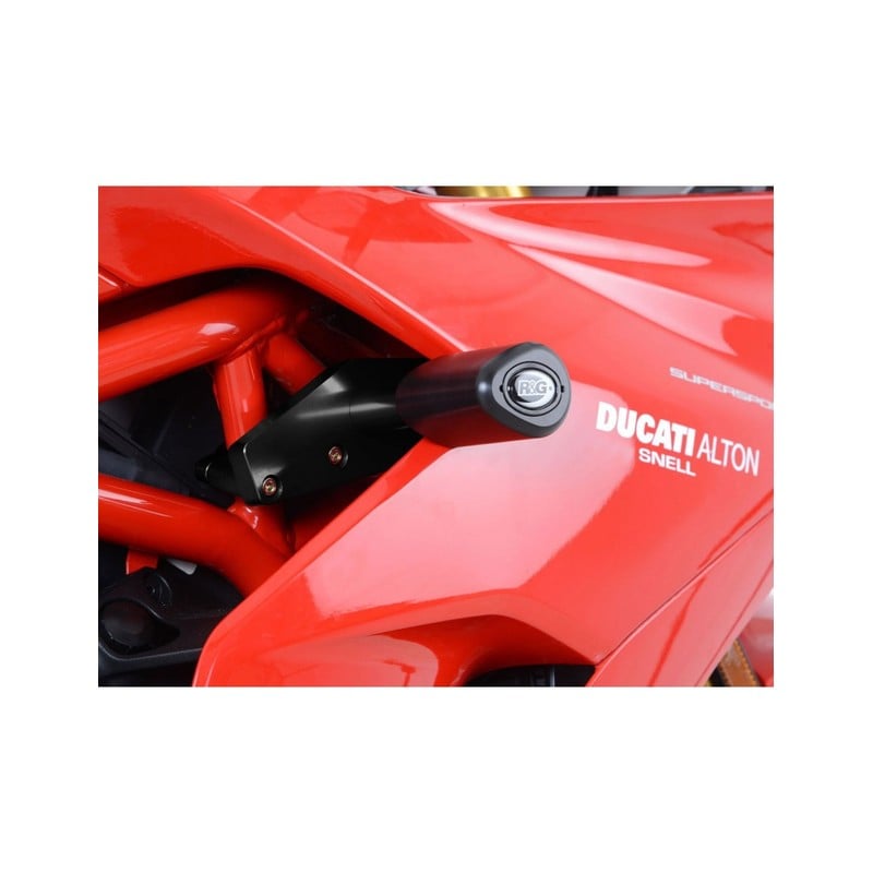 CP0428WH R&G Tamponi / protezioni telaio tipo Aero (no cut) - Ducati Supersport S '17-'20 - biancoDu