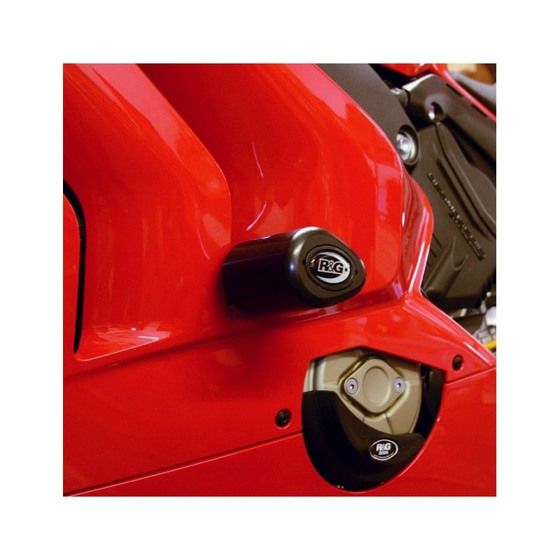 CP0487BL R&G Tamponi / protezioni telaio tipo Aero, VERSIONE STRADA, Ducati V4(S) Panigale '20-'21 /