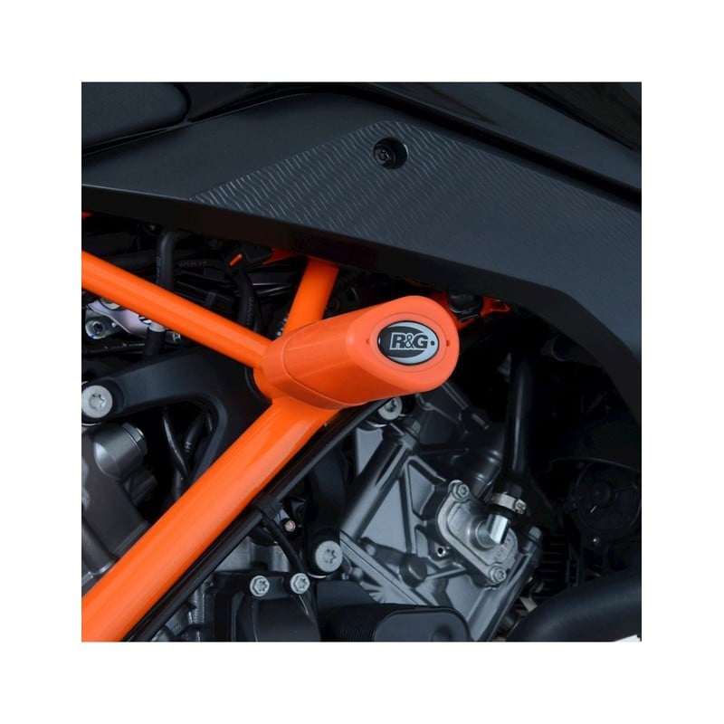 CP0499OR R&G Tamponi / protezioni telaio tipo Aero, KTM 1290 Super Duke [R] '14-'19 (offset kit per