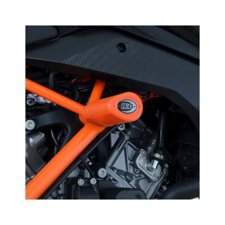 CP0500OR R&G Tamponi / protezioni telaio tipo Aero (no-cut), KTM RC125/200/390 -'21 (colore arancio)