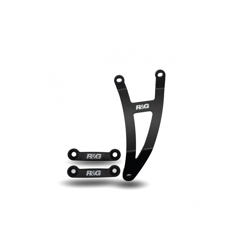 EH0123BK R&G Staffa supporto scarico, nera, Yamaha MT-25/ YZF-R25/YZF-R3 '15