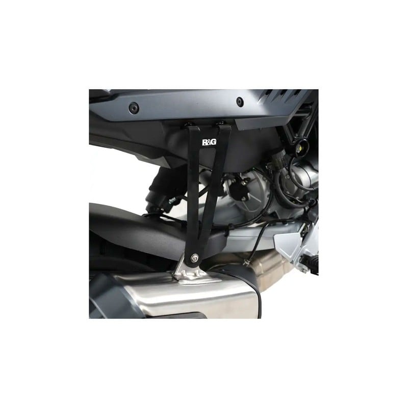 EH0124BK R&G Staffa supporto scarico, nera Moto Guzzi Stelvio '24-Moto Guzzi Stelvio 2024