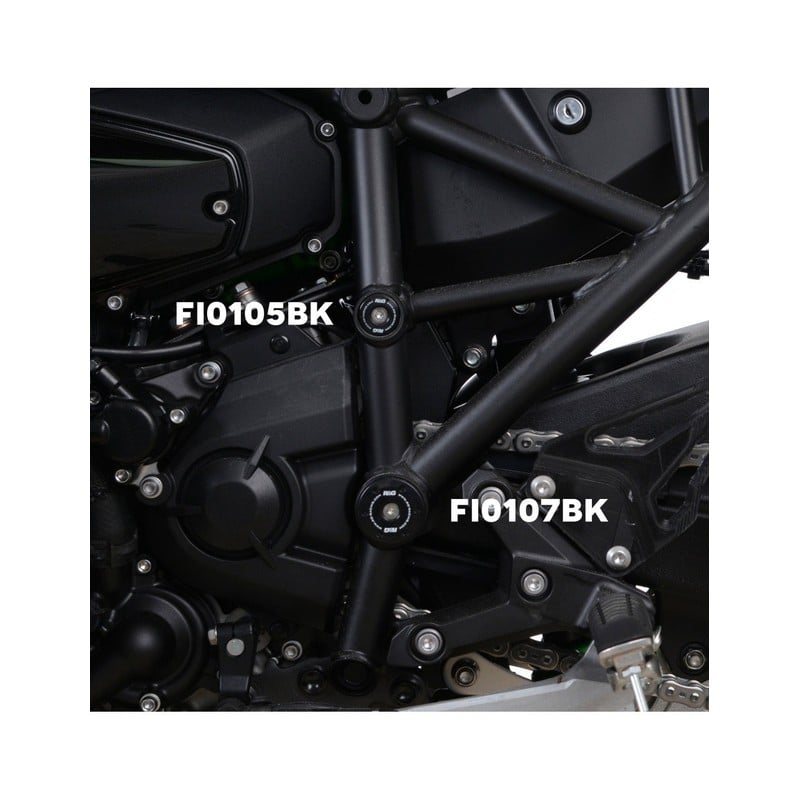 FI0107BK R&G Inserto protezione telaio, SX telaio inferiore - Kawasaki H2 / H2R / H2 SXKawasaki H2