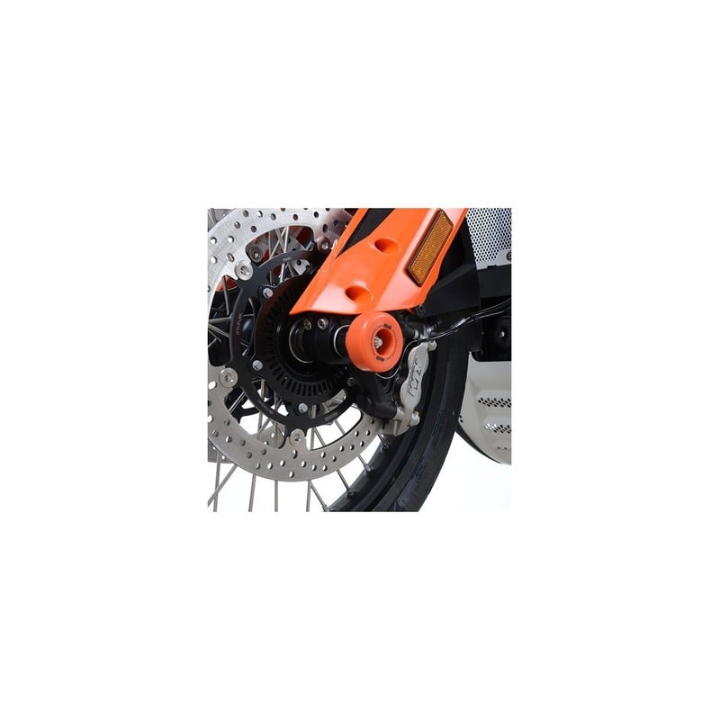 FP0222OR R&G protezioni perno forcella anteriore, KTM 790 Adventure '19- / 890 Adventure '20-'22 / S