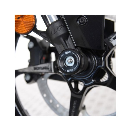 FP0268OR R&G protezioni perno forcella anteriore, KTM RC390/200/125 '22- / 125 Duke '24 (colore aran