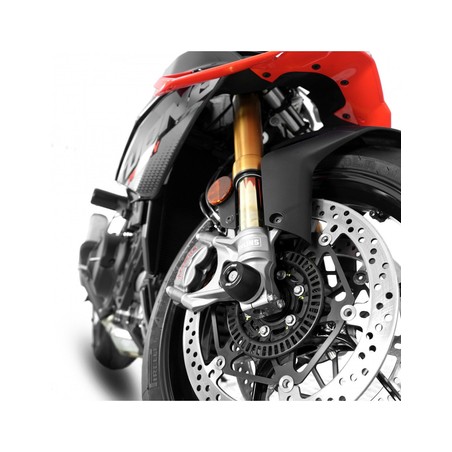 FP0310BK R&G Protezione perno forcella APEX per Aprilia Tuono V4 1100 Factory '25-Aprilia Tuono V4 1