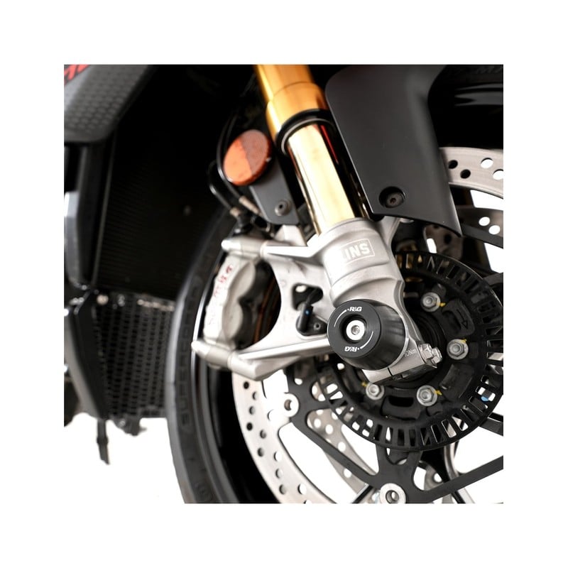 FP0316BK R&G Protezione perno forcella APEX per Kawasaki Z650, Ninja 650 '17-, Ninja 7 Hybrid Hev, Z