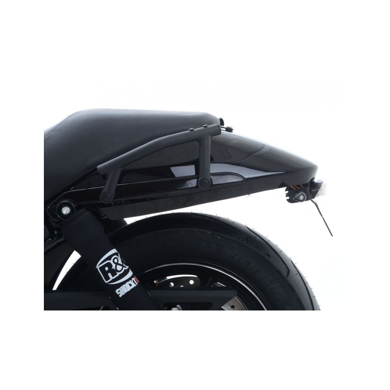 LP0186BK-SMOKE R&G Portatarga, Kawasaki 650 Vulcan S '15- / Vulcan Café '18- (luce targa fumè scuro)