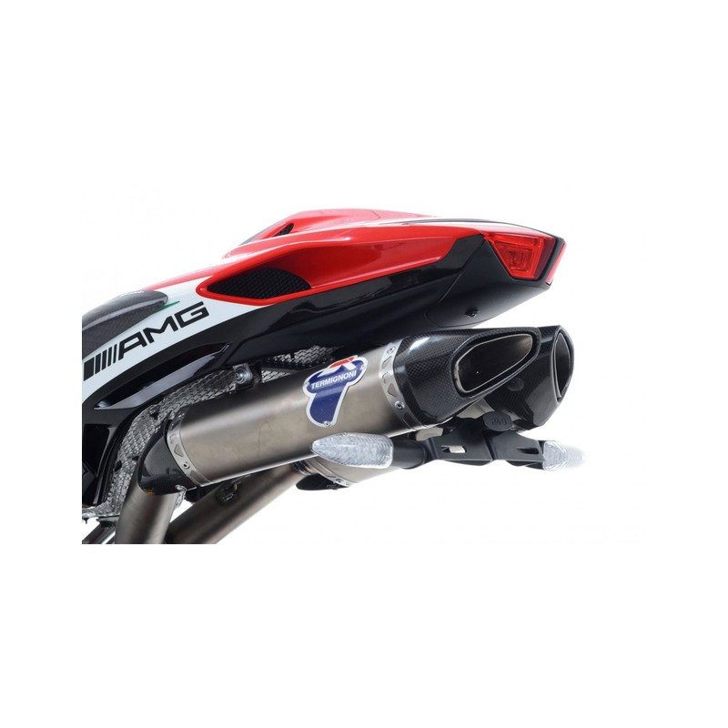 LP0186BK-SMOKE R&G Portatarga, Kawasaki 650 Vulcan S '15- / Vulcan Café '18- (luce targa fumè scuro)