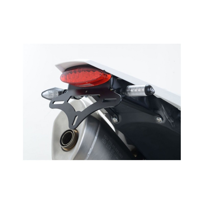 LP0186BK-SMOKE R&G Portatarga, Kawasaki 650 Vulcan S '15- / Vulcan Café '18- (luce targa fumè scuro)