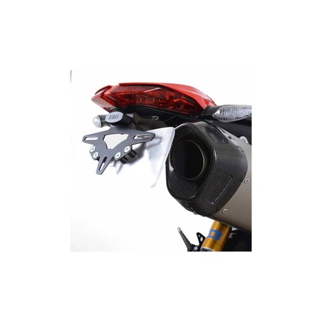 LP0274BK R&G Portatarga, Ducati 950 Hypermotard '19-'20 (per silenziatore DX Termignoni, SOLO ROAD/O