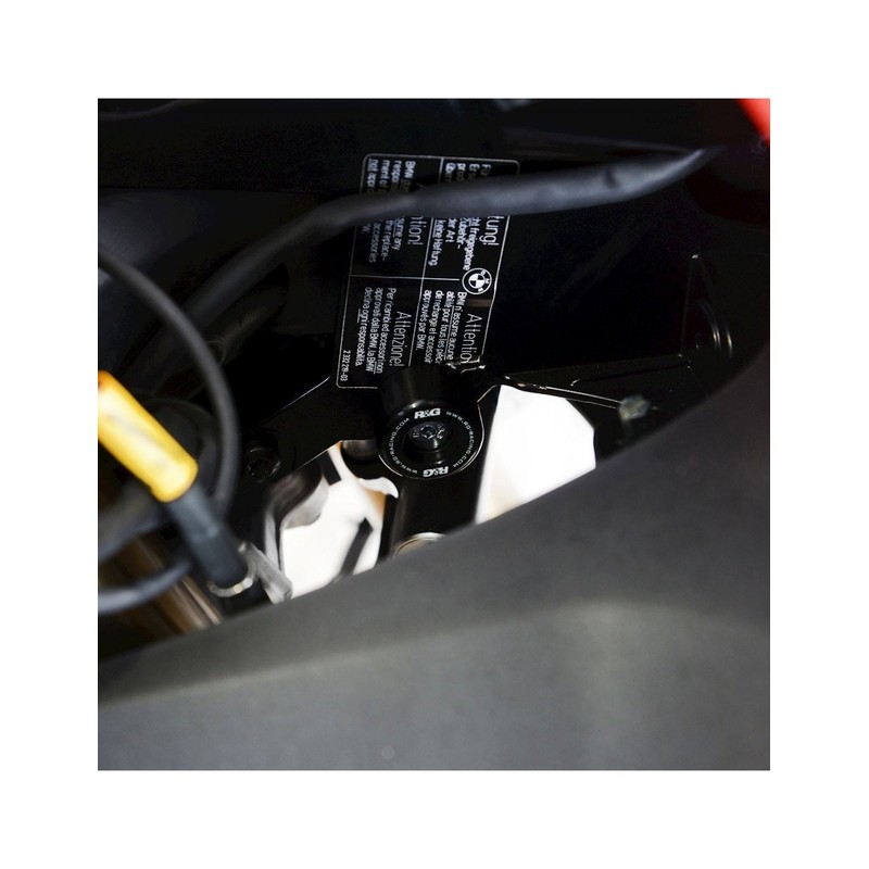 LS0010WH R&G Tamponi fine corsa per sterzo, BMW S1000RR '19- (non utilizzare con bloccasterzo BMW) -